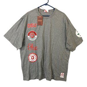 Mitchell & Ness Men's 2XL Gray Ohio State Buckeyes City Collection T-Shirt NWT